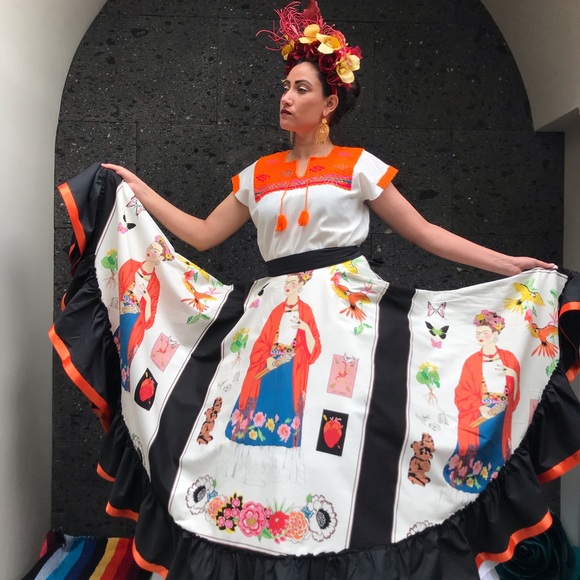 Frida Khalo skirt and blouse one size fit most - Picture 12 of 12
